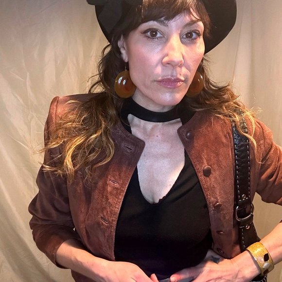 Vintage Lord & Taylor Suede Cropped Jacket - Picture 1 of 16